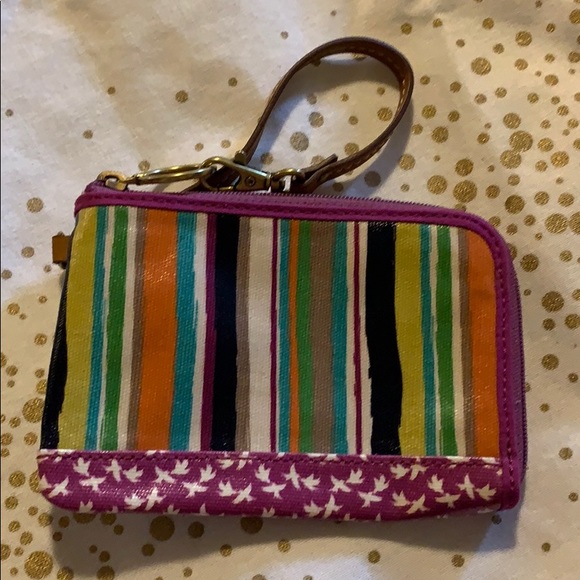 Fossil Multicolored striped wristlet wallet - Picture 2 of 3